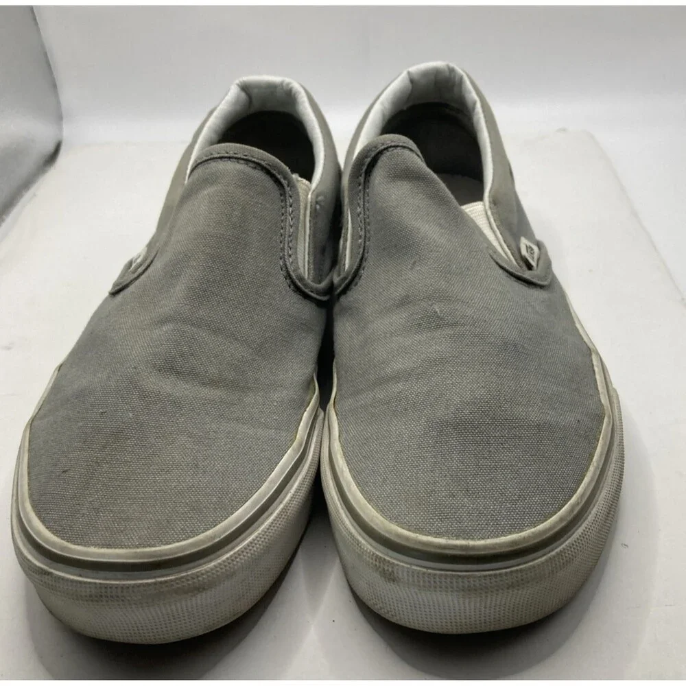 Vans Classic Slip-On's Gray Size Men’s 5 Women's 6.5 Skater Casual Comfortable